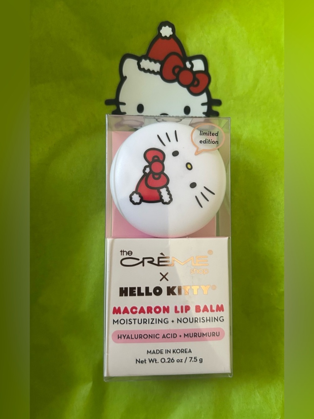 The Crème Shop X Hello Kitty Marshmallow Fluff Limited Edition Macaron Lip Balm